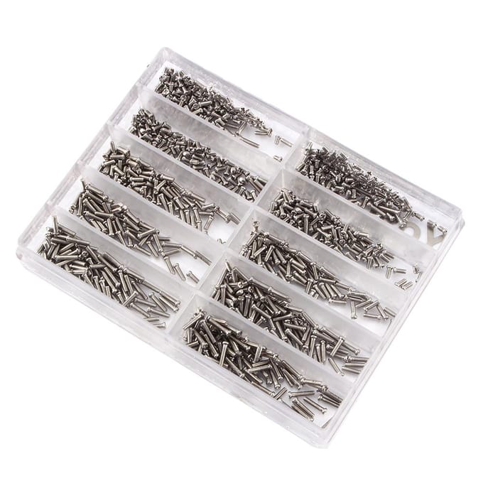 1000 stuks Roestvrijstalen Schroeven 1,6-5,5 mm Fr Micro Bril Horloge Reparatie Gereedschapskit blue