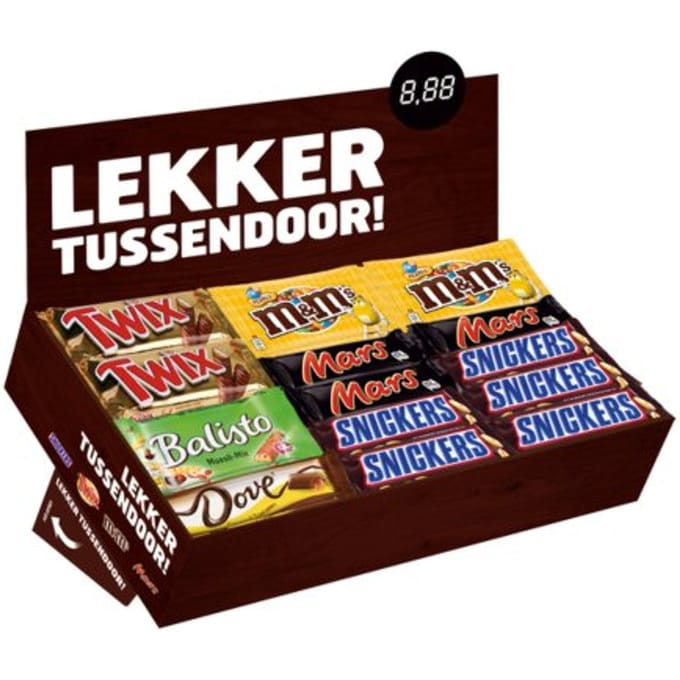 Snoep verzameldoos Mars Snickers Twix M&M Balisto Dove