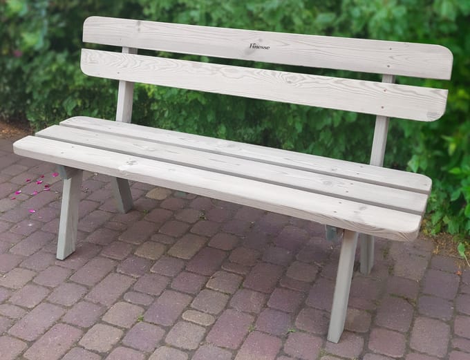 Tuinbank zonder rugleuning hout 150 cm – Premium – Geïmpregneerd Hout – Weerbestendig & Stevig | Andy