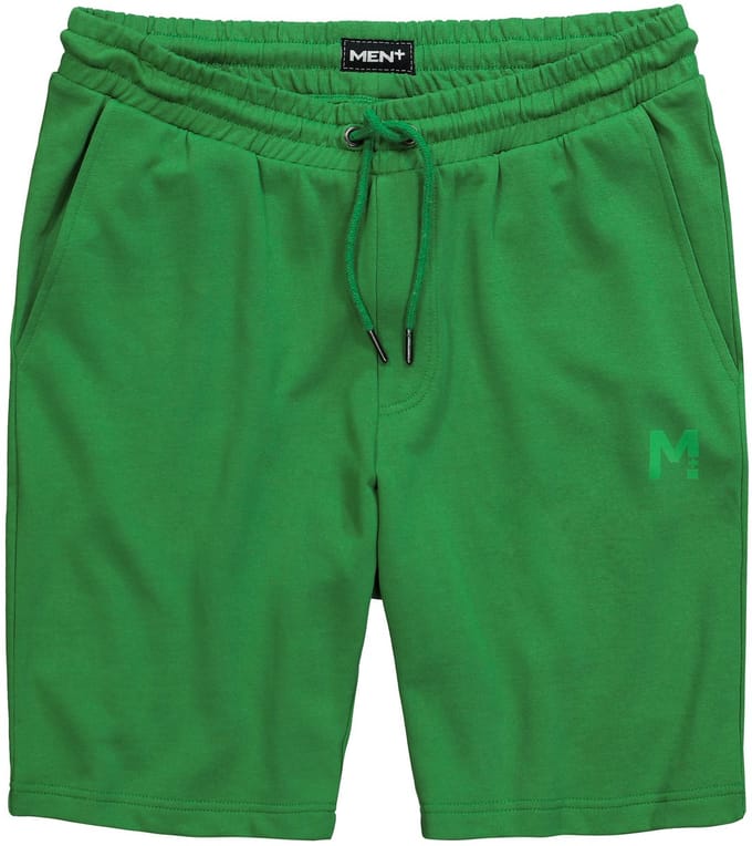 Men Plus - Heren - Sweatbermuda basic elastische tailleband - Lichtgroen - Maat L