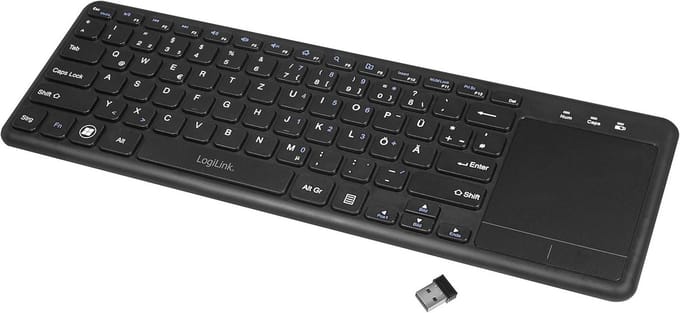 Draadloos toetsenbord met touchpad en multimedia functietoetsen voor PC, Mac, Smart TV en Android Box