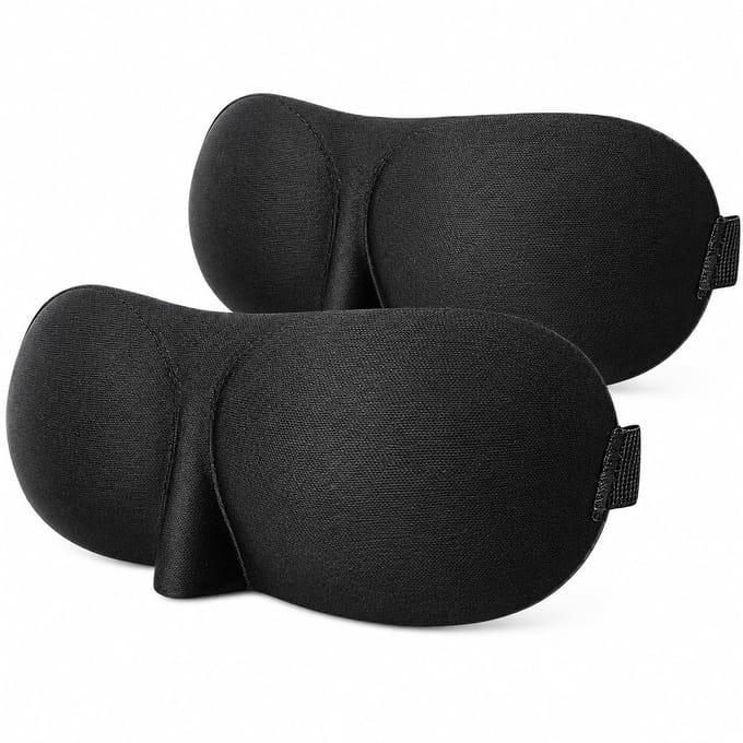 Slaapmasker 3D 2-pack Zwart