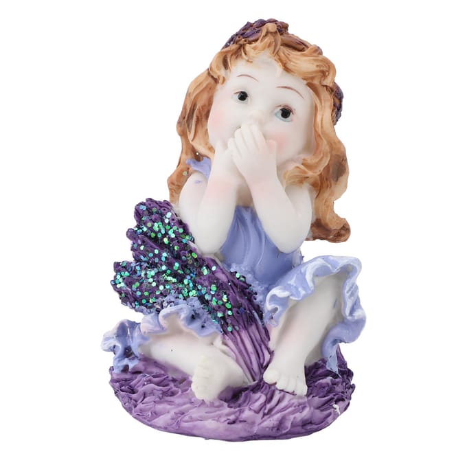 Tuinkabouter Figurine Hars Schattig Klein Meisje Kabouter Beeld Desktop Decoratief Ornament voor Patio