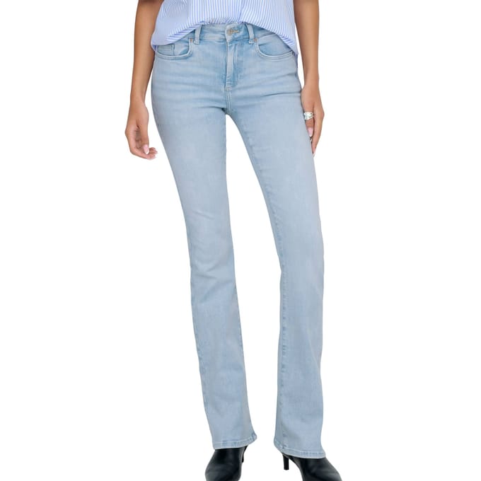 Slim fit bootcut jeans van katoenmix Model 'BLUSH'