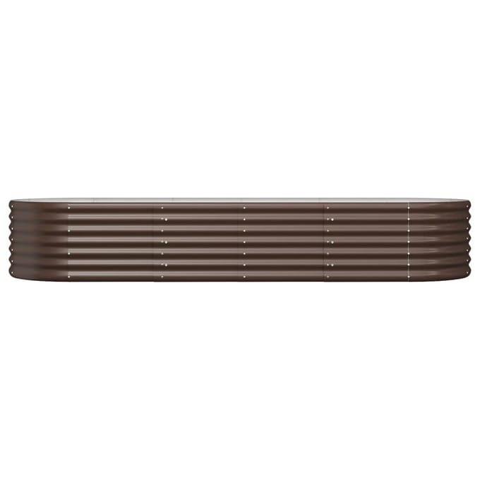vidaXL - Plantenbak - 224x80x36 - cm - gegalvaniseerd - staal - bruin