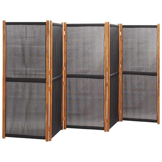 vidaXL - Kamerscherm - met - 5 - panelen - 350x180 - cm - zwart