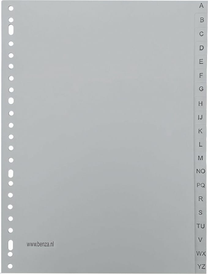 Benza Tabbladen ABC, Alfabet (A t/m Z) A4 (23 rings)
