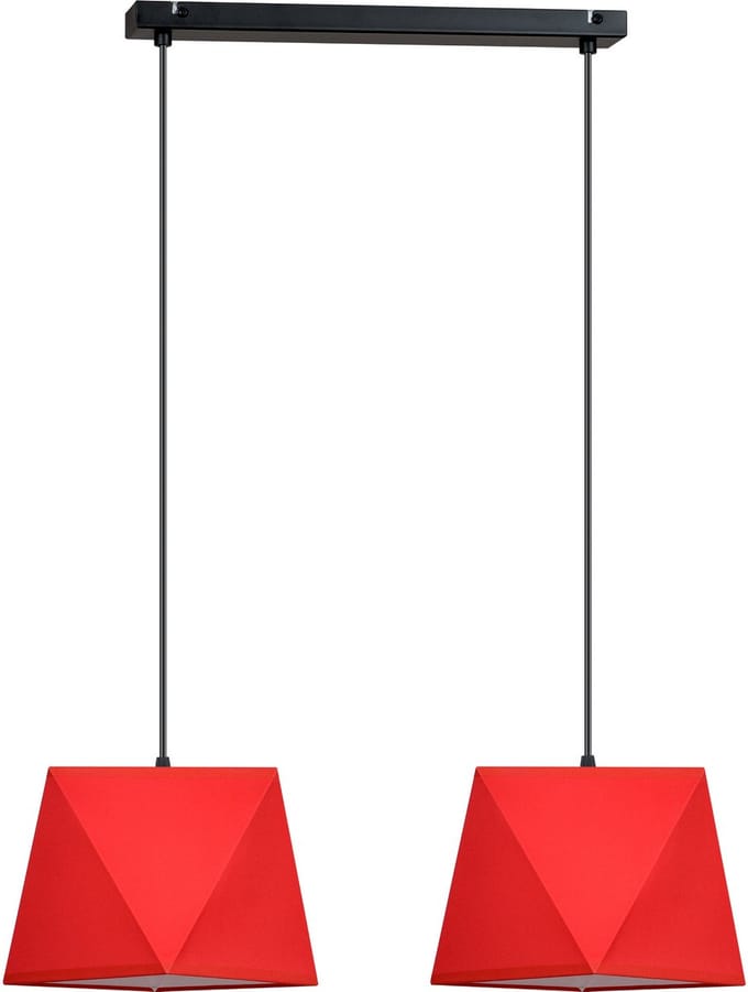 Light Home DIAMOND - Hanglamp 2-Lichts - Stoffen Kappen - Hoogte Verstelbaar