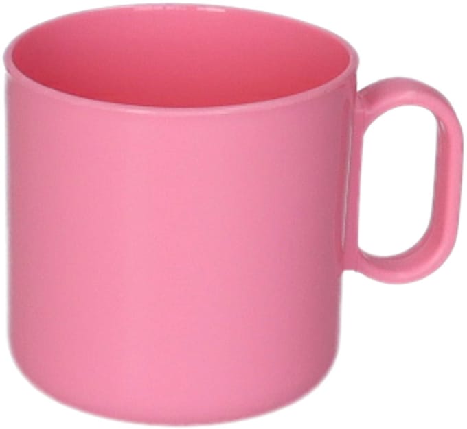 Plasticforte onbreekbare Drinkbekers - kunststof - 320 ml - roze - kinderen - camping - mokken
