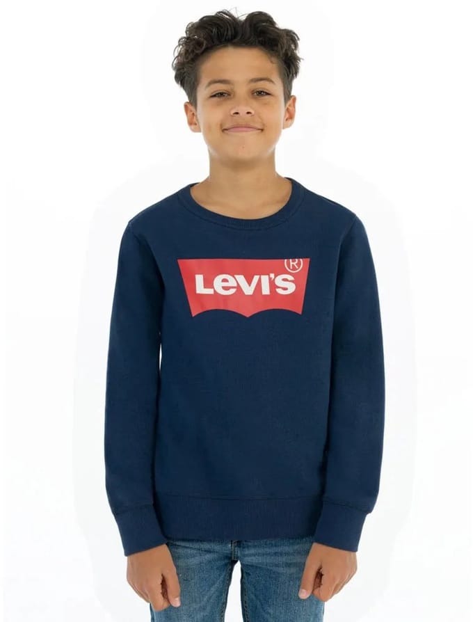 Levi´s ® Kids Batwingneck Sweatshirt Blauw 24 Months Jongen