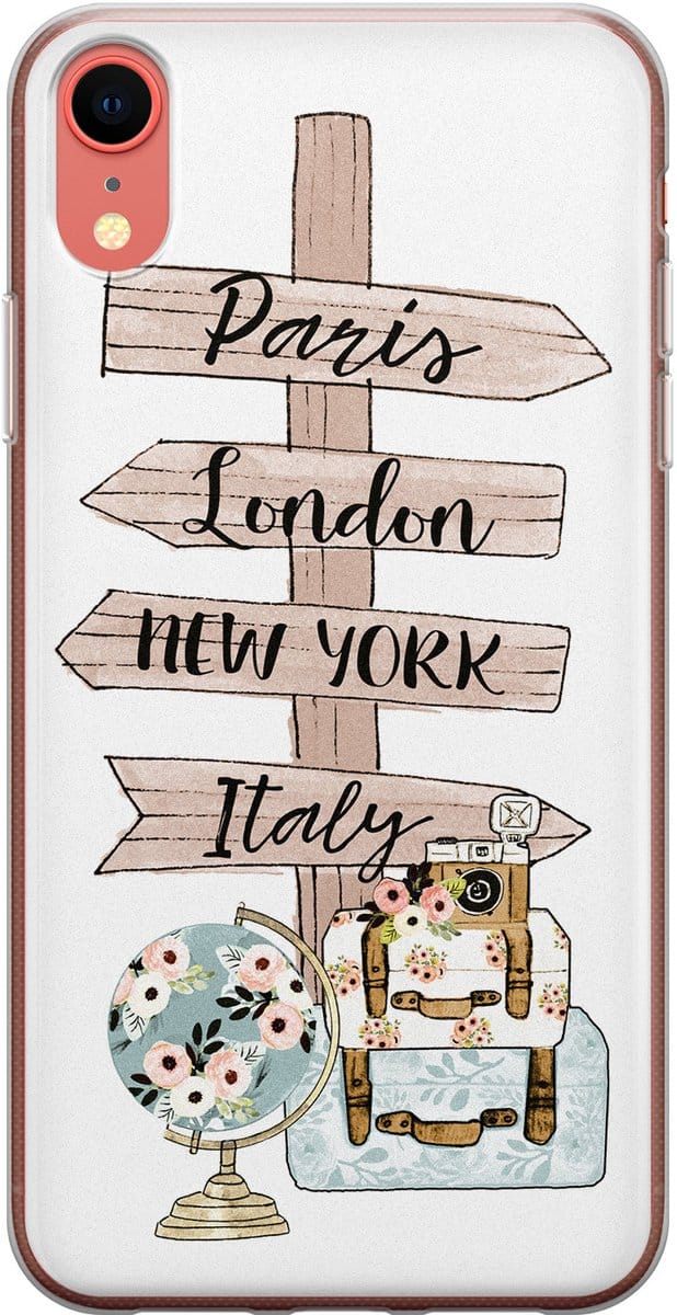 Leuke Telefoonhoesjes - Hoesje geschikt voor iPhone XR - Where to go next - Soft case - TPU - Tekst - Multi