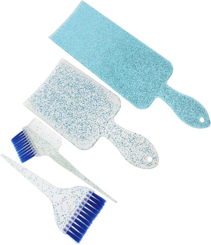 Haarverf Set - Haar Highlight Kit - Haar Verven - Inclusief Plank - 34 cm - Hemelsblauw