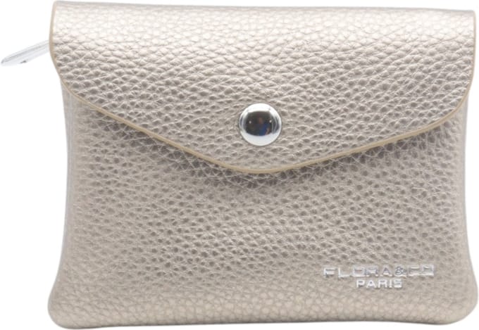 Flora & Co - Dames Portemonnee - Portefeuille - Beurs - Wallet - met rits - goudkleurig