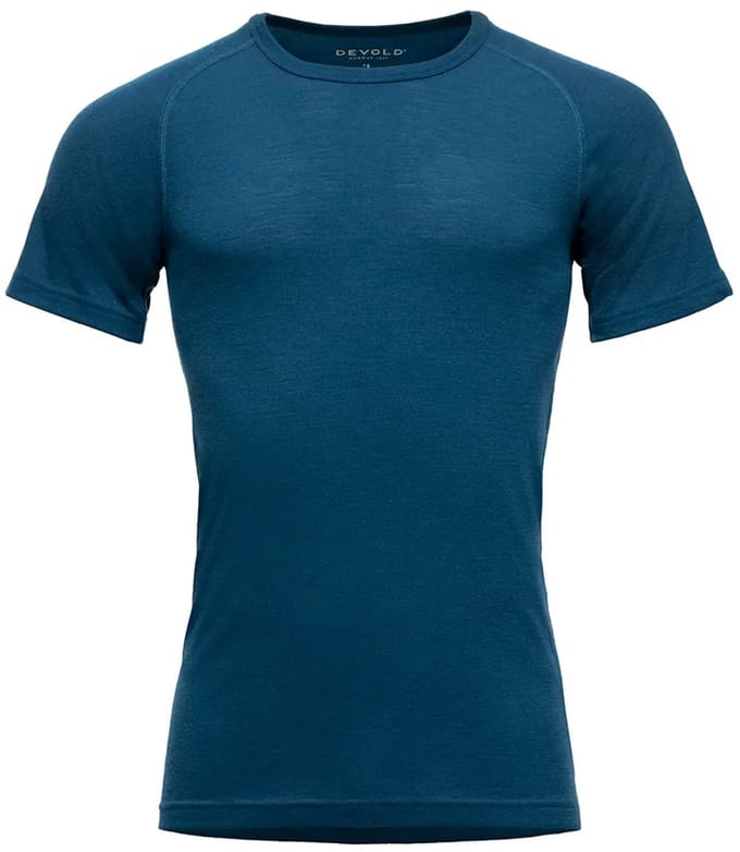 Devold Of Norway Lauparen Merino 190 Korte Mouwen Basislaag Blauw S Man