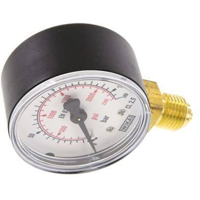 0..160 Bar Manometer Onderaansluiting Kunststof/Messing 50 mm Klasse 2.5