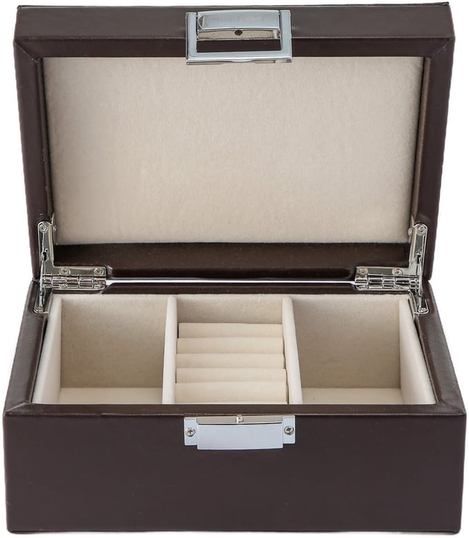 Emilie collection - sieradendoos - luxe juwelendoos - bruin - beautycase - maat small