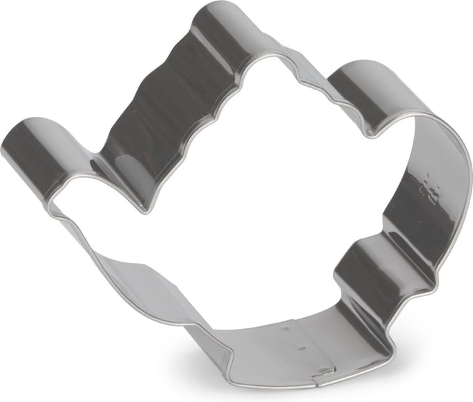uitsteekvorm Theepot 7 cm RVS zilver