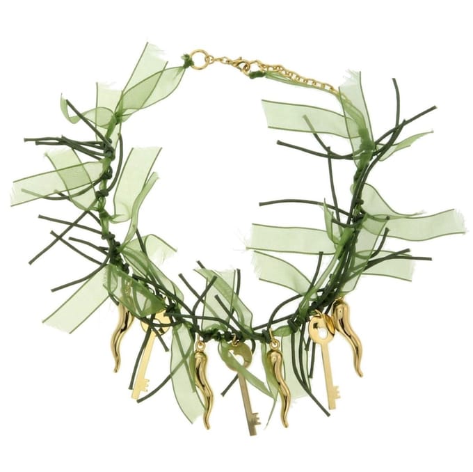 Behave - Groene Ketting met Hangers - 42 cm