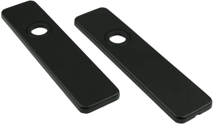 Ami Kortschild - rechthoekig - 185x44x6,5mm - blind - aluminium - gitzwart
