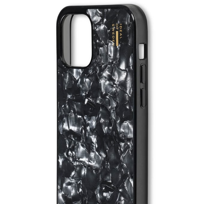iDeal of Sweden Pearlized Case voor de Apple iPhone 12 (Pro) - Zwart