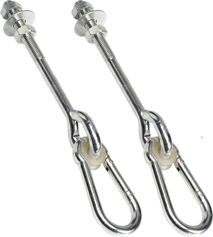 Schommelhaak Model O 14cm inclusief Karabijnhaak - Set van 2 stuks