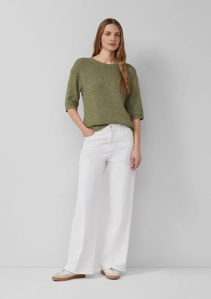 Wide leg Jeans van Katoenmix