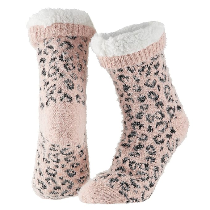 Dames huissok - Fake bont - Roze - 36/41