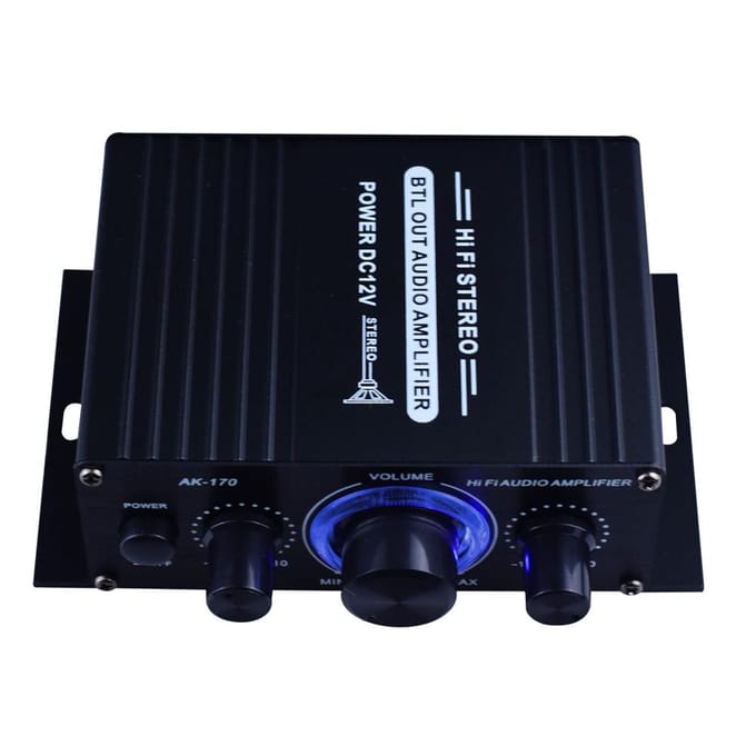 AK170 Mini Audio Power Amplifier Draagbare geluidsversterker Luidsprekerversterker voor auto en thuis US Plug