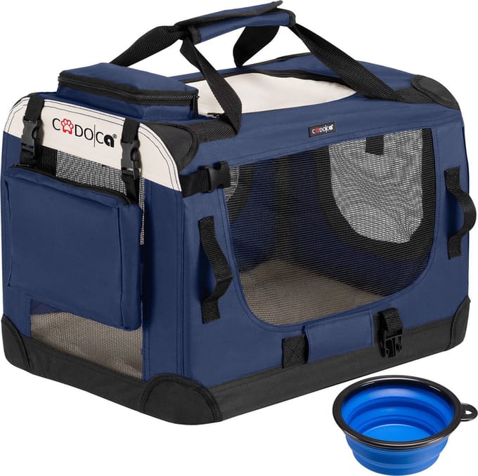 Cadoca Honden & Katten Reismand M - 60x42x44cm - Marine Blauw