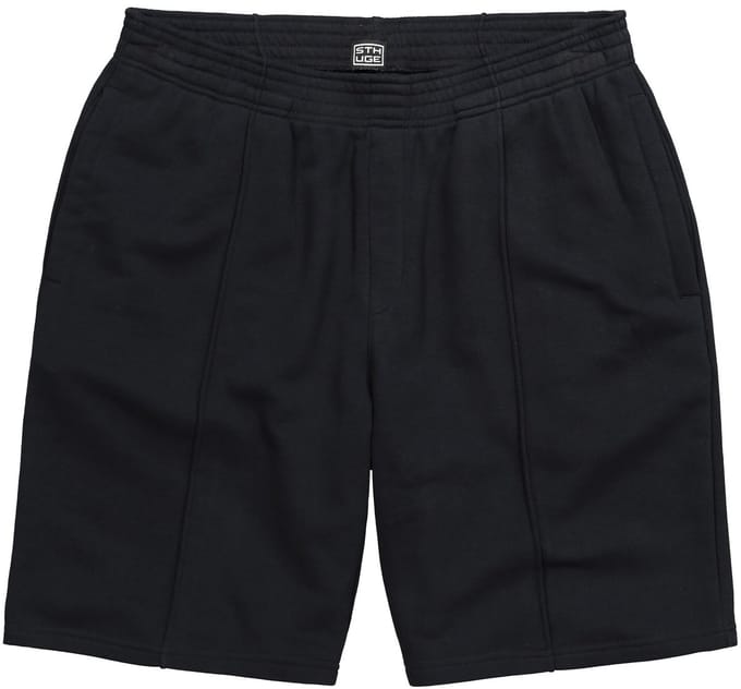 STHUGE - Heren - Sweatbermuda elastische band naad op de pijp - Zwart - Maat L