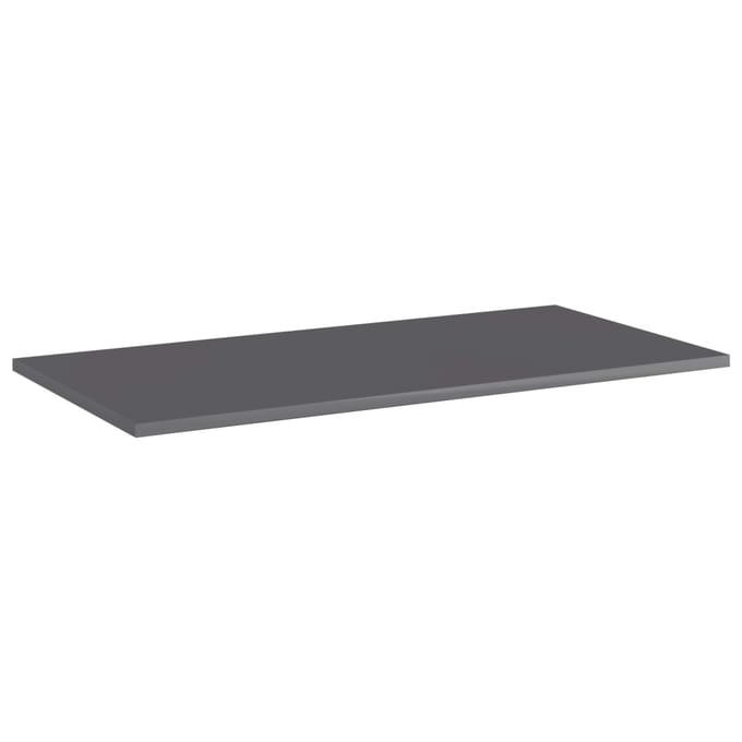 vidaXL - Wandschappen - 8 - st - 80x40x1,5 - cm - spaanplaat - hoogglans - grijs