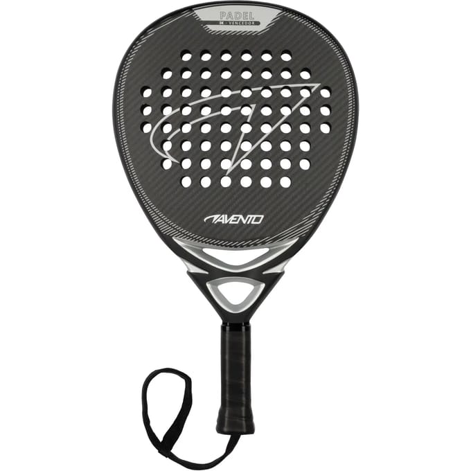 Avento Padelracket - Vencedor - 3K Carbon - Teardrop - Zwart/Zilver