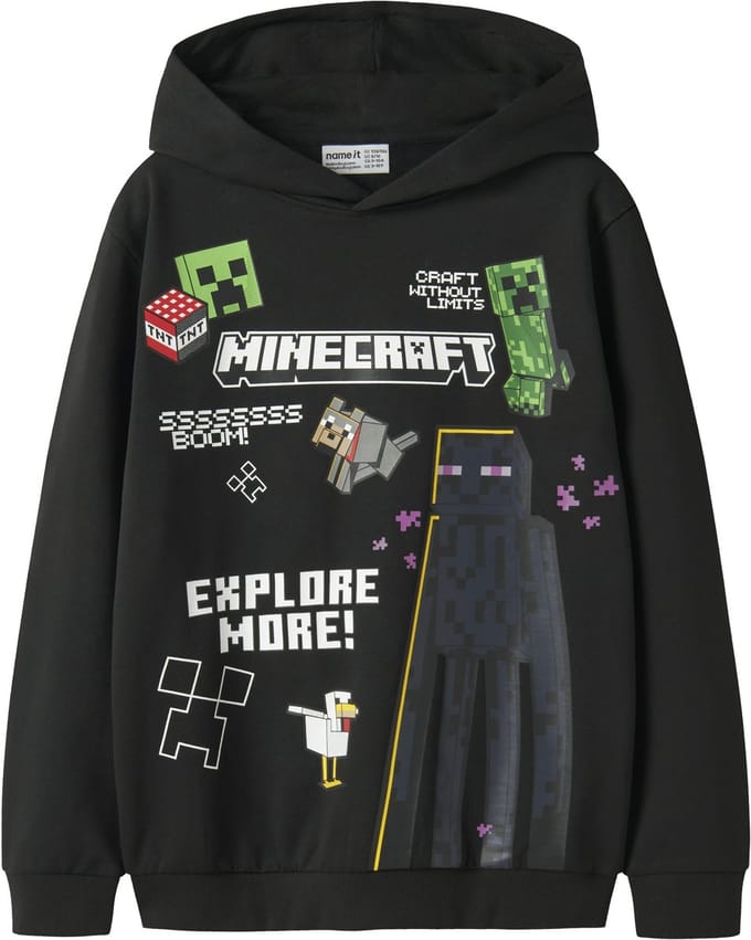 NAME IT - NKMJU MINECRAFT NREG SWE WH NOOS BRU BFU - Jongens - Sweaters