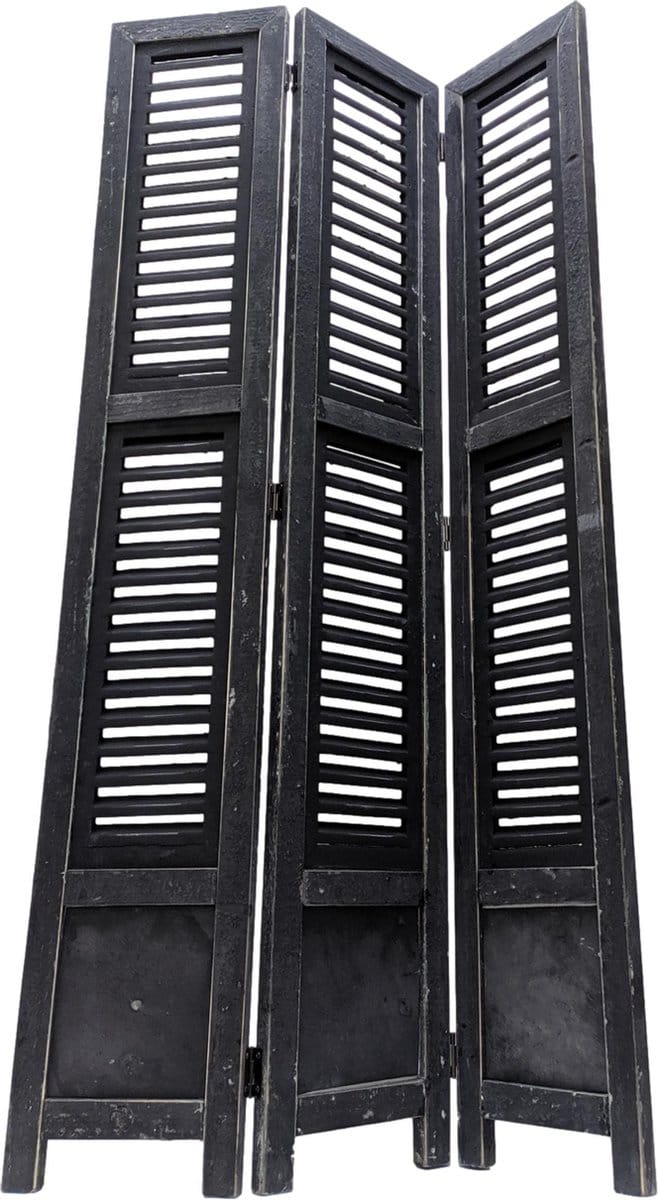 Shutter zwart old Dutch 118 cm - Raamscherm robuust hout | Inspiring Minds