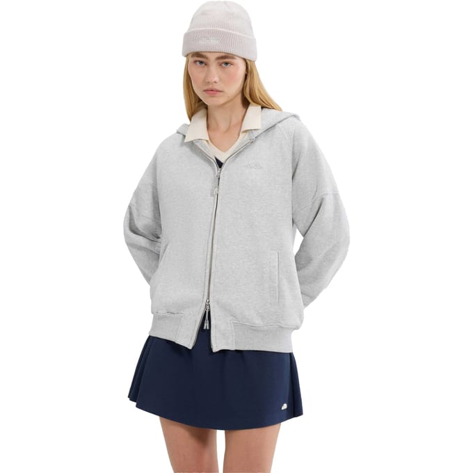 Ellesse Dames Pianella Volledige Ritssluiting Hoodie (Licht Grijs Marl)