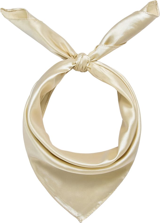 Emilie scarves - Sjaal - satijn - crème wit - vierkant 60*60 cm
