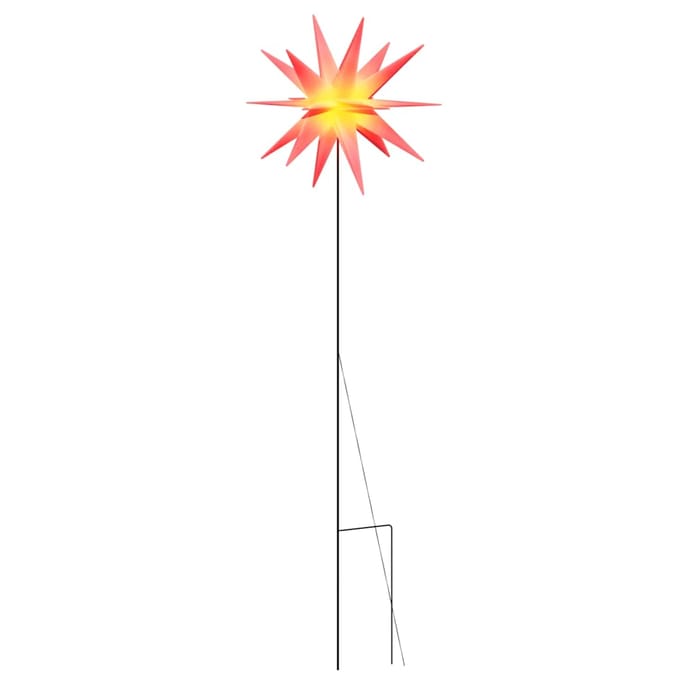 vidaXL - Kerstlamp - met - grondpin - en - LED - inklapbaar - 57 - cm - rood