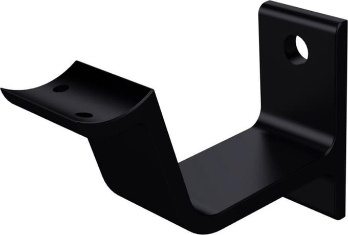 Hermeta Leuninghouder Stokschroef Rond M8 Mat Zwart- 3553-18