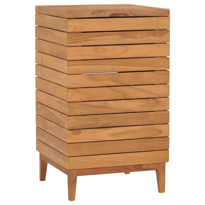vidaXL - Wasmand - 40x40x70 - cm - massief - teakhout