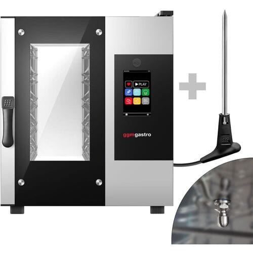 GGM Gastro Kombidämpfer - Touch - 5x GN 1/1 - schmal - inkl. Waschsystem & Temperaturfühler