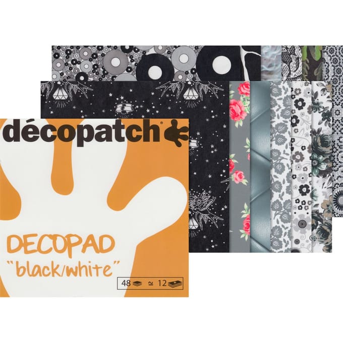 Décopatch Papieren zakdoekje "Zwart-wit"