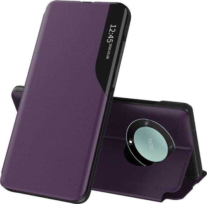 Hoesje geschikt voor HONOR Magic5 Lite - Techsuit eFold Book Case - Paars