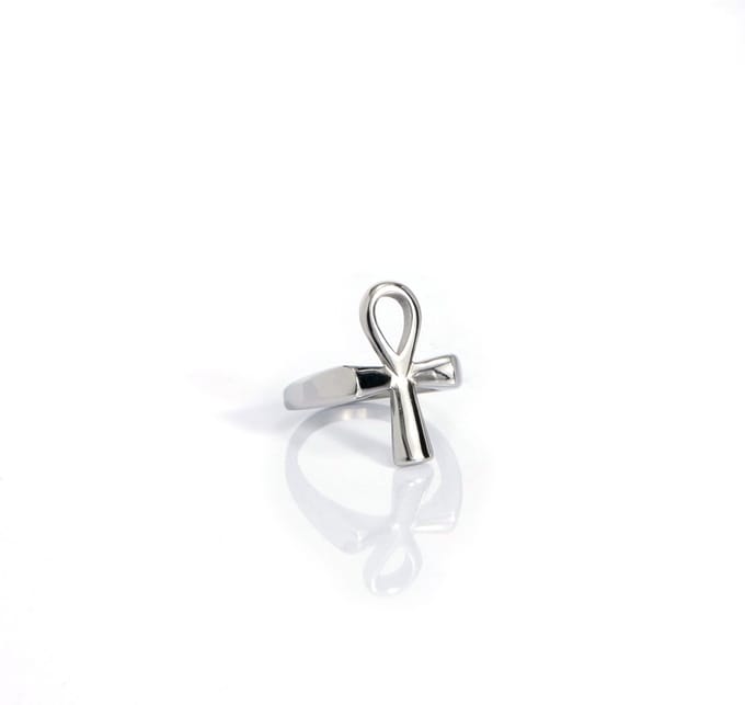 Marenca zilveren heren ankh ring (S)