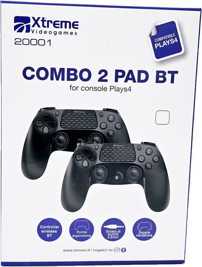 Xtreme 20001 game controller Zwart Bluetooth Gamepad Analoog/digitaal PlayStation 4