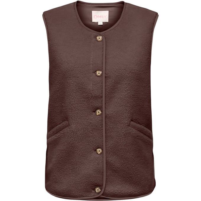 regular fit bodywarmer in teddystof model 'BABY'