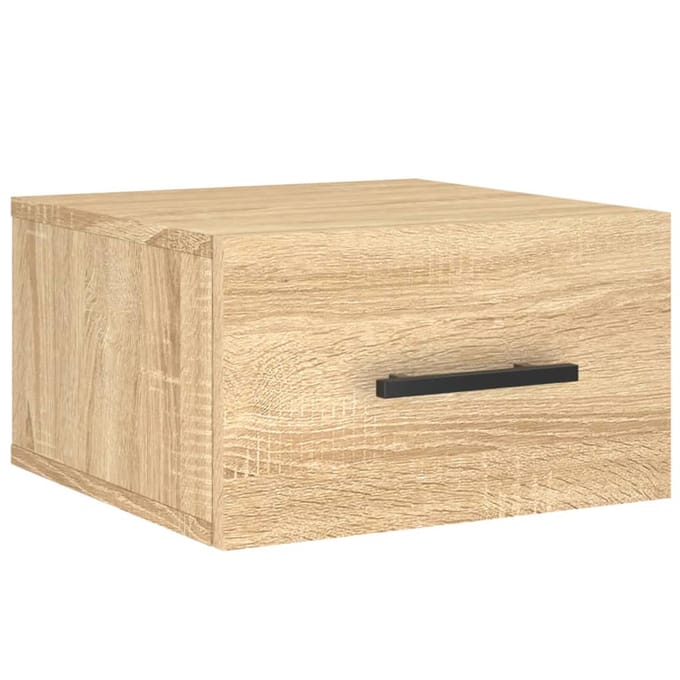 vidaXL Nachtkastjes 2 st wandgemonteerd 35x35x20 cm sonoma eikenkleur