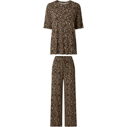 ESMARA Dames geribde pyjama (Print, S (36/38))