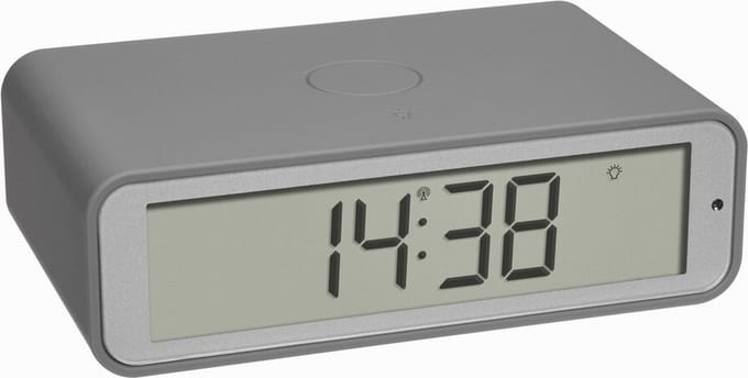 TFA Dostmann 60.2560.15 Wekker Zendergestuurd Grijs Alarmtijden: 1