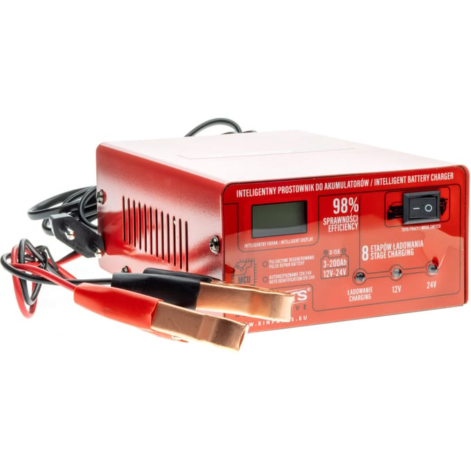 Einparts Acculader 12V 24V Met Ventilatorkoeling