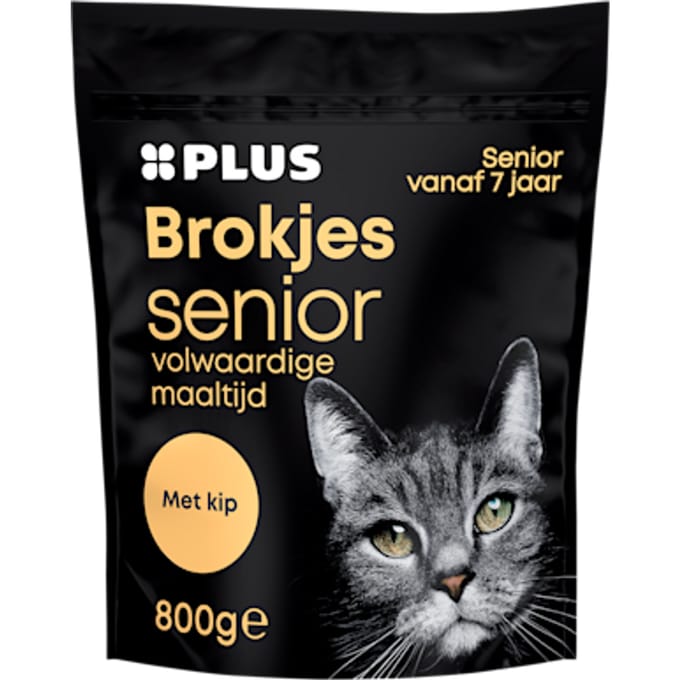 Premium kattenbrokjes senior kip
